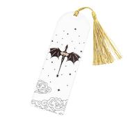 Marcapáginas de dragón para niños ampliamente utilizado: pestaña de página novedosa, marcapáginas de fantasía, divisor de libros acrílico con colgante para lectura diaria, suministros para