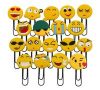 Marcapáginas de emoticonos lindos, divertidos marcadores de libro de emoticonos para niños, niñas, niños, estudiantes escolares (al azar 20 unidades)