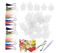 Marcapáginas de Flores Secas Transparentes | Separadores Transparentes de Gran Tamaño con Especímenes Botánicos - Detalles Decorativos para Proyectos Escolares Álbumes Fiestas Regalos