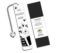 Marcapáginas de gato de 3 piezas para leer mujeres, bonitos marcadores para niños, regalos para amantes de los gatos, accesorios de libros con temática de gatos de Navidad para lectores y amantes de