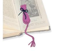 Marcapáginas de gato hecho a mano, bonito marcador de libros de ganchillo de animales, marcador de página, accesorios de lectura estéticos para niños y adultos