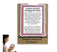 Marcapáginas de la Biblia, simple marcapáginas, para estudios de lectura bíblica diarios y meditación, apto para diferentes versiones de libros y cuadernos devocionales (rosa 1 unidad)