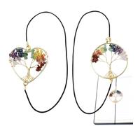 Marcapáginas de lectura | 2 piezas separador elástico con diseño de árbol | Marcapáginas con cristales para mantener las páginas - Para Agenda apasionados de la lectura Cuaderno Relectura Diario