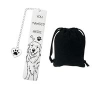 Marcapáginas De Lectura De 1 Pieza, Bolsa De Almacenamiento De 1 Pieza, Marcapáginas Con Patrón De Golden Retriever, Marcapáginas De Regalo Para Amantes De Los Perros