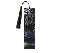 Marcapáginas de madera 3D con estampado de leopardo de agua de doble cara, 5 piezas, regalos para mujeres para amantes de los libros, accesorios geniales para cuadernos, regalos de cumpleaños para