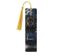 Marcapáginas de madera 3D con estampado de leopardo de agua de doble cara, 5 piezas, regalos para mujeres para amantes de los libros, accesorios geniales para cuadernos, regalos de cumpleaños para