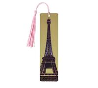 Marcapáginas de madera con borla, diseño de la Torre Eiffel de París, hermosos marcadores hechos a mano, marcadores para leer