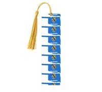 Marcapáginas de madera con borla, diseño de mapa de la bandera del estado de Oklahoma, hermosos marcadores hechos a mano, marcadores para leer