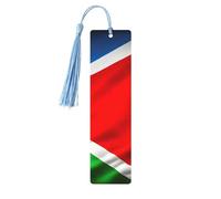 Marcapáginas de madera con borla y estampado de bandera de Costa Rica, hermosos marcadores hechos a mano, marcadores para leer