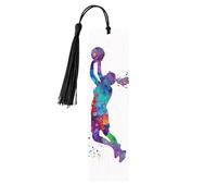 Marcapáginas de madera con diseño de chica de baloncesto, decoración perfecta para marcapáginas, amantes de los estudiantes, lectura, club de lectura