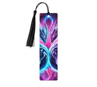 Marcapáginas de madera con diseño de dragón doble, 5 piezas, regalos para mujeres para amantes de los libros, accesorios geniales para cuadernos, regalos de cumpleaños para hombres (juego de 5 piezas)