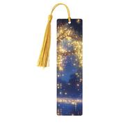 Marcapáginas de madera con efecto visual estéreo 3D Forest Creek, impresión de doble cara, 5 piezas, regalos de mujer para amantes de los libros, accesorios geniales para cuadernos, regalos de