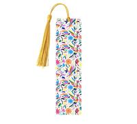 Marcapáginas de madera con estampado de animales otomíes mexicanos, 5 piezas, para hombres y mujeres, marcapáginas geniales para leer los amantes de los libros