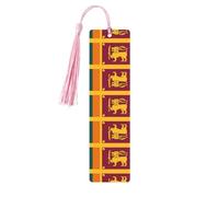 Marcapáginas de madera con estampado de bandera de Sri Lanka, 5 piezas, marcadores rectangulares para adultos, perfectos para regalos de graduación