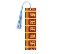 Marcapáginas de madera con estampado de bandera de Sri Lanka, 5 piezas, marcadores rectangulares para adultos, perfectos para regalos de graduación