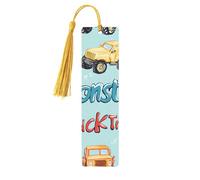 Marcapáginas de madera con estampado de camión colorido de doble cara, 5 piezas, regalos para mujeres para amantes de los libros, accesorios geniales para cuadernos, regalos de cumpleaños para hombres