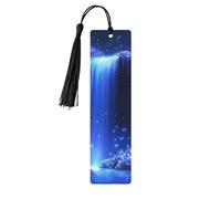 Marcapáginas de madera con estampado de cascada de efectos visuales en 3D, 5 piezas, regalos para mujeres para amantes de los libros, accesorios geniales para cuadernos, regalos de cumpleaños para