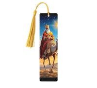 Marcapáginas de madera con estampado de estrella de la natividad y tres reyes de doble cara, 5 piezas, regalos para mujeres para amantes de los libros, accesorios geniales para cuadernos, regalos de