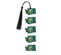 Marcapáginas de madera con estampado de mapa de la bandera de Washington con borla, hermosos marcadores hechos a mano, marcadores para leer
