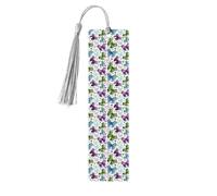 Marcapáginas de madera con estampado de mariposas coloridas de primavera, 5 piezas, para hombres y mujeres, marcapáginas geniales para leer los amantes de los libros