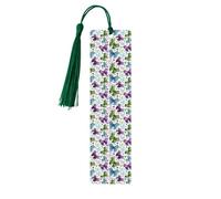 Marcapáginas de madera con estampado de mariposas coloridas de primavera, 5 piezas, para hombres y mujeres, marcapáginas geniales para leer los amantes de los libros