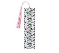 Marcapáginas de madera con estampado de mariposas coloridas de primavera, 5 piezas, para hombres y mujeres, marcapáginas geniales para leer los amantes de los libros