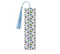 Marcapáginas de madera con estampado de mariposas coloridas de primavera, 5 piezas, para hombres y mujeres, marcapáginas geniales para leer los amantes de los libros