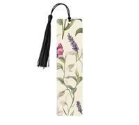 Marcapáginas de madera con estampado de orquídeas y flores silvestres de primavera de doble cara, 5 piezas, regalos para mujeres para amantes de los libros, accesorios geniales para cuadernos, regalos