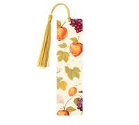 Marcapáginas de madera con forma de ardilla y bayas de uva, con borla. Bonito marcapáginas de zorro para mujeres, hombres, amantes de los libros, marcadores de página para estudiantes, profesores, lec
