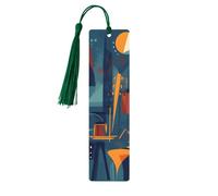 Marcapáginas de madera con forma de violonchelo y violín, con borla, coloridos marcadores musicales para mujeres, hombres, amantes de los libros, marcadores de página para estudiantes, profesores, lec