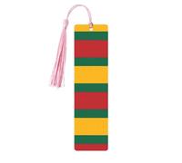 Marcapáginas de madera con impresión de bandera de Lituania, 5 unidades, para hombres y mujeres, regalos para adultos, marcadores de libros para leer y estudiar