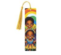 Marcapáginas de madera con impresión de doble cara del mes de la historia negra, 5 piezas, regalos para mujeres para amantes de los libros, accesorios geniales para cuadernos, regalos de cumpleaños