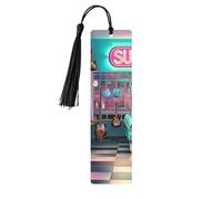 Marcapáginas de madera con impresión de doble cara para fiestas de música retro, 5 piezas, regalos para mujeres para amantes de los libros, accesorios geniales para cuadernos, regalos de cumpleaños