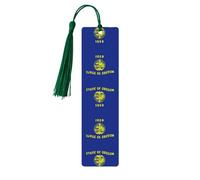 Marcapáginas de madera con impresión de la bandera del estado de Oregon, 5 unidades, para hombres y mujeres, regalos para adultos, marcadores de libros para leer y estudiar