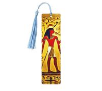 Marcapáginas de madera con impresión de la serie de la tribu del antiguo Egipto, hermosos accesorios de cuaderno para hombres y mujeres amantes de los libros