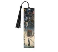 Marcapáginas de madera con impresión física, hermosos accesorios para cuadernos, hombres, mujeres, amantes de los libros