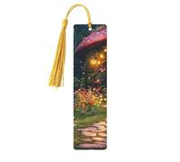 Marcapáginas de madera con impresión única de doble cara The Enchanted Garden, The Enchanted Forest, accesorios artísticos para libros, regalos de cumpleaños para hombres y mujeres, para amantes de