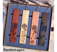 Marcapáginas de Madera con Tallados de Ciruela, , Bambú y - Elegante Borla para Lectores, Escritores, Profesores, - Regalo Único para Amantes de los Libros (El color de puede ) - Literario