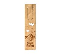 Marcapáginas de madera "Gipfelstürmer" | Marcapáginas ultrafino de madera de arce.