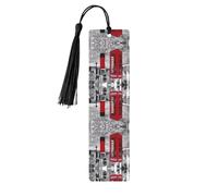 Marcapáginas de madera negra - Cabina telefónica roja de Londres (1) decoración impresa, perfecto para libros de tapa dura, diarios, cuadernos y planificadores