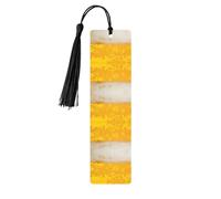 Marcapáginas de madera negra, espuma de cerveza de doble cara, impresión completa, decorativo para sala de estudio, oficina, aula, biblioteca