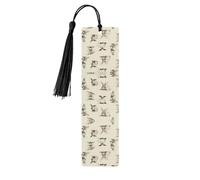 Marcapáginas de madera negra, fondo de conejo de doble cara, impresión completa para libros de tapa dura, diarios, cuadernos, regalo ideal