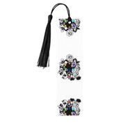 Marcapáginas de madera negra - Impresión completa debajo de la cola de doble cara decorativo para sala de estudio, oficina, aula, biblioteca