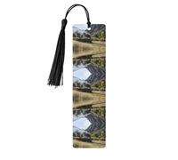 Marcapáginas de madera negra, impresión de tren de locomotora de vapor, ideal para tapa dura, accesorio perfecto para sala de estudio, oficina y biblioteca