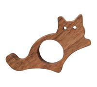 Marcapáginas de madera para pulgar - 2,95 pulgadas gatos contable | Soporte para páginas de nogal negro - Clip de libro en forma de gato de nogal negro con 13 g de peso marcado páginas