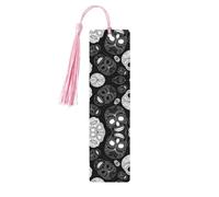 Marcapáginas de madera rosa, cabeza de calavera de doble cara, decoración completa para sala de estudio, oficina, aula, biblioteca