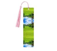 Marcapáginas de madera rosa - Campo de golf Vancouver de doble cara con impresión completa decorativo para sala de estudio, oficina, aula, biblioteca