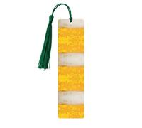 Marcapáginas de madera verde oscuro, espuma de cerveza de doble cara, impresión completa, decorativo para sala de estudio, oficina, aula, biblioteca