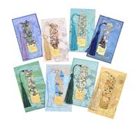 Marcapáginas de metal - 8 piezas florales estéticas para lectura | Marcapáginas de metal para amantes de los libros | Para profesores niños lectores adultos biblia agenda casa oficina escuela viaje