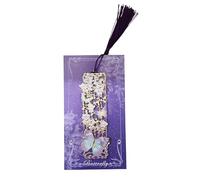 Marcapáginas de metal con borlas y mariposas temáticas, marcador de novela grabado para profesores, marcadores de páginas grabados con borlas, marcadores de metal florales de hueca